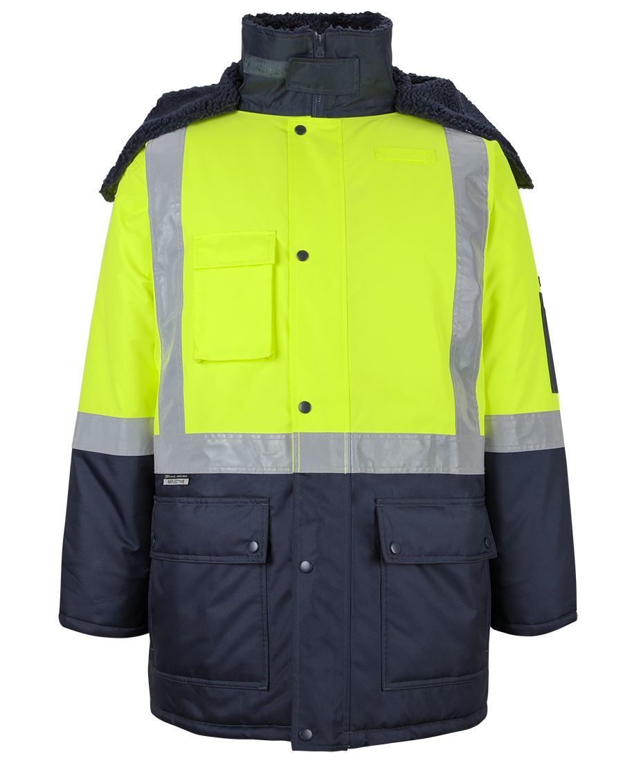 JB's Hi Vis (D+N) Freezer Jacket - YELLOW/NAVY