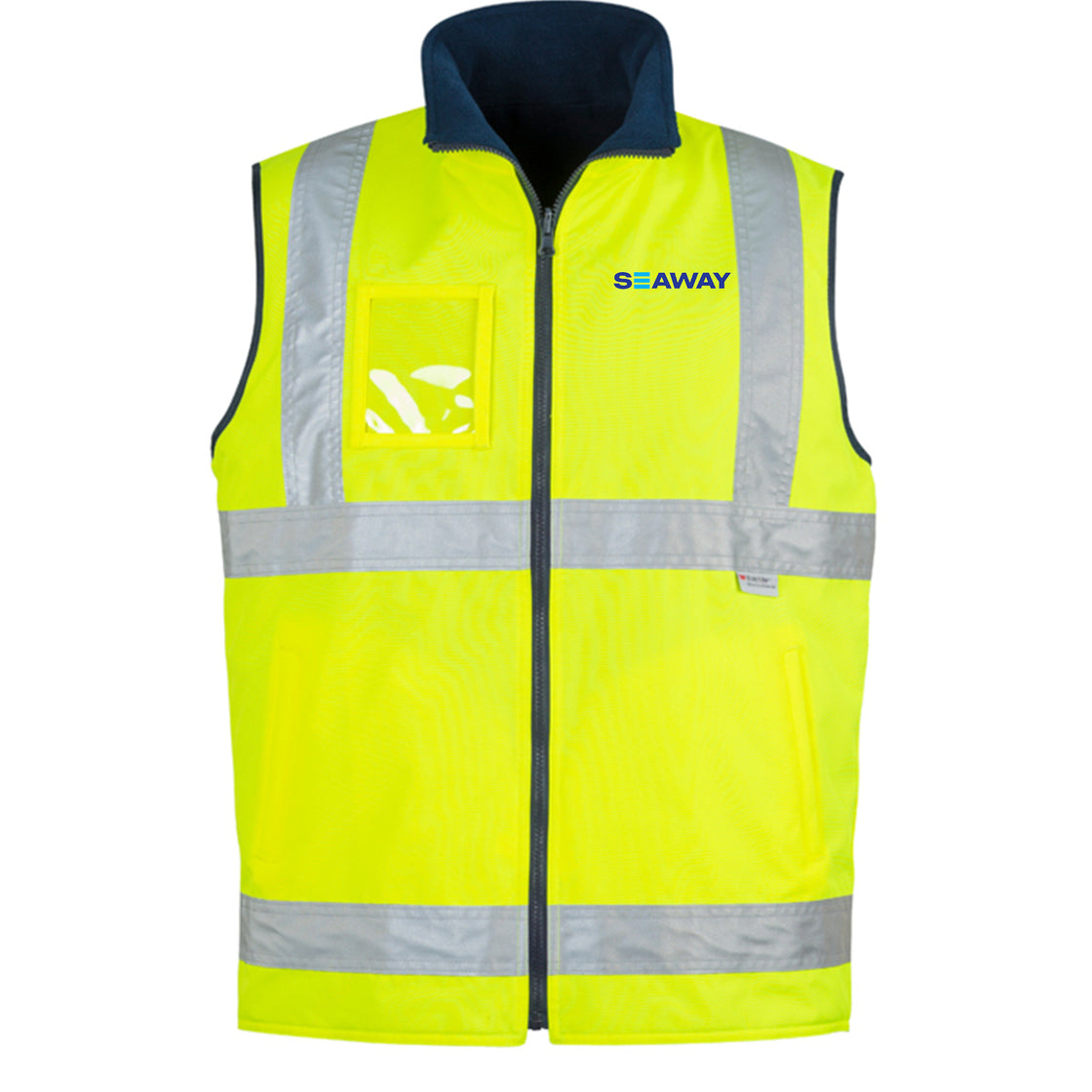 Mens Hi Vis Lightweight Fleece Lined Vest - YELLOW