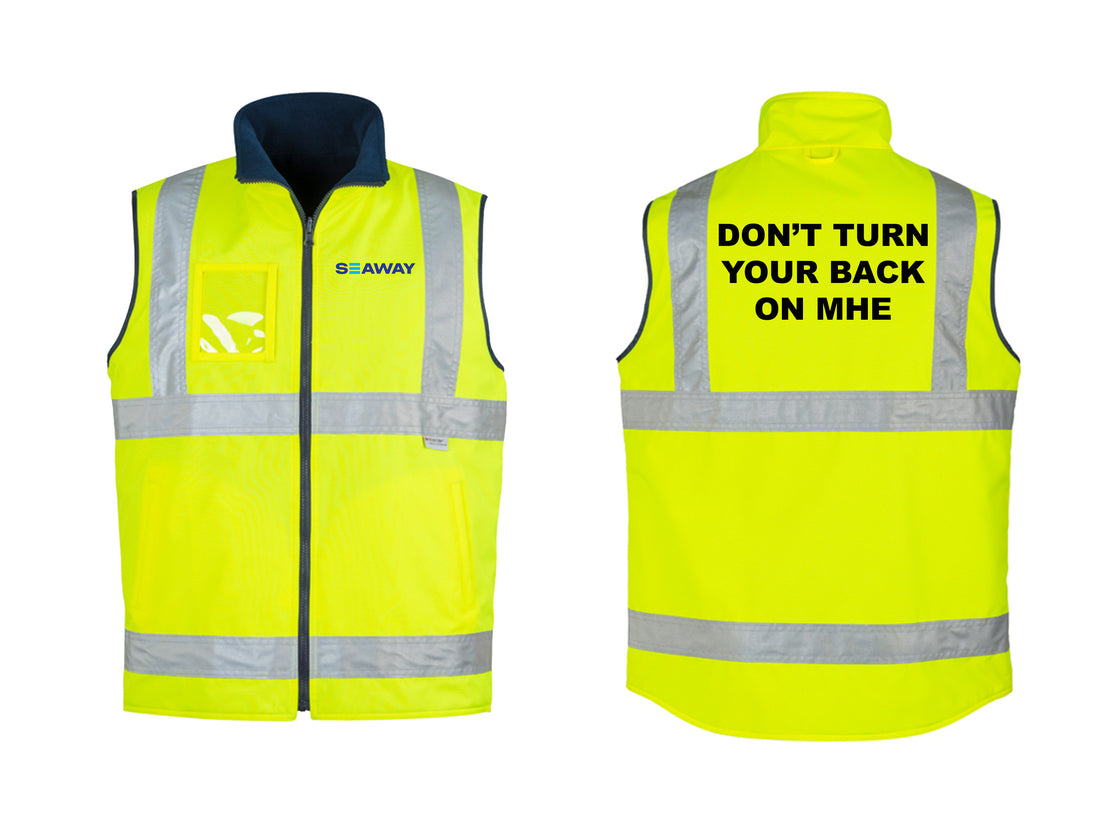 Mens Hi Vis Lightweight Waterproof Vest - YELLOW